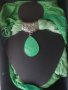 Дамски зелен шал с висулка колие , снимка 3