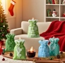 3D коледен чувал 2 модела с елха елен Силиконов молд форма за свещи гипс сапун смола , снимка 1