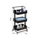 Количка Mercado Trade, За кухня, С колелца, Универсална, 3 рафта, Черен, снимка 2