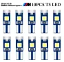 10 бр. малки габаритни крушки за арматурно табло T5 3SMD LED супер ярък 3030 LED за вътрешно осветле, снимка 18