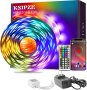 KSIPZE Wifi 2x15метра Led Strip Lights RGB Music Sync Bluetooth Led  дистанционно , снимка 1 - Лед осветление - 40934278
