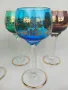  6 броя чаши за вин@ от муранско цветно стъкло (кристал), снимка 7
