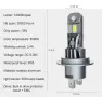 LED крушки H7 200W с вграден вентилатор – T122, снимка 4