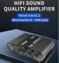 Аудио усилвател за тонколони и бас, стерео аудио система, Bluetooth, USB, домашен, автомобилен, AUX, снимка 1