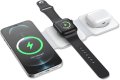 3 в 1 сгъваемо безжично зарядно, магнитна подложка-iPhone,Samsung Galaxy,Apple Watch, AirPods Pro, снимка 1 - Безжични зарядни - 42311822