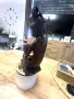Винтидж статуетка на седнала жена с огледало, снимка 3