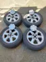 Продавам 4 броя оригинални  алуминиеви джанти с гуми 15 цола за Рено Сценик, снимка 1