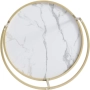 Холни маси с MDF плот имитиращ мрамор и златиста основа (к-кт от 2 бр.) AZKOEESY W43216167, снимка 4