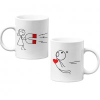 Комплект чаши за влюбени Love Magnets, снимка 1 - Романтични подаръци - 35738032