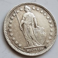Швейцария 1 франк, 1939 Сребро 0.835, снимка 4 - Нумизматика и бонистика - 38792339