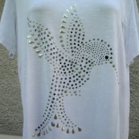 3XL Нова блуза Bonita с колибри , снимка 4 - Тениски - 40792608