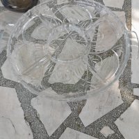 Стъклени чинии за мезета и ваза, снимка 3 - Чинии - 41567201