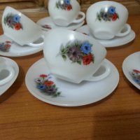 Френски аркопал чаши за кафе чай, снимка 5 - Антикварни и старинни предмети - 35927522