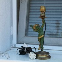 Стара месингова лампа, снимка 1 - Антикварни и старинни предмети - 38786060