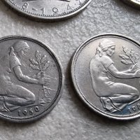 Монети . Германия.  1 , 2  дойче марки и  3 бройки по 50 пфенига., снимка 8 - Нумизматика и бонистика - 38325471
