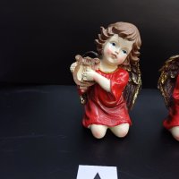 Ангели с червена одежда, изработени  от висококачествен полирезин -модел А и Б , снимка 4 - Статуетки - 42690019