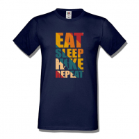 Мъжка тениска Eat Sleep Hike Repeat,Къмпинг,Планина,Изненада,Подарък,Поход,Връх,Хижа,, снимка 1 - Тениски - 36348723