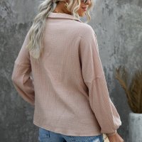 Дамска блуза с дълъг ръкав в бледорозов цвят, снимка 13 - Блузи с дълъг ръкав и пуловери - 40503667