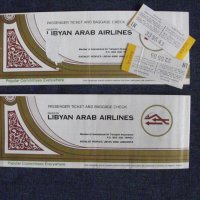 Самолетни билети на LIBYAN ARAB AIRLINES., снимка 2 - Колекции - 40783532