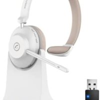 Нови Безжични слушалки Bluetooth с микрофон CVC шумопотискане за работа, снимка 1 - Bluetooth слушалки - 40609760