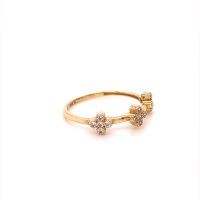 Златен дамски пръстен 1,49гр. размер:56 14кр. проба:585 модел:20128-6, снимка 2 - Пръстени - 42615780