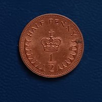 1/2 пени Великобритания 1982 , Кралица Елизабет II penny 1982 половин пени, снимка 4 - Нумизматика и бонистика - 44251670