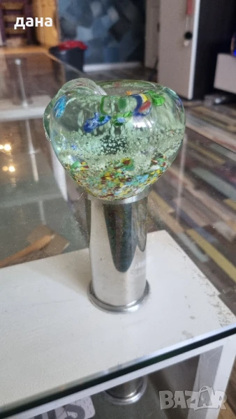 стъклена ябълка светеща в тъмното, снимка 1