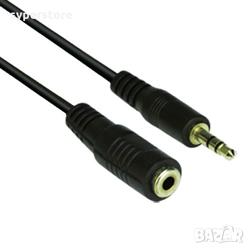 Кабел Аудио жак Мъжки към Аудио жак Женски 3м VCom SS001324 Cable 3.5mm-M/F, снимка 1