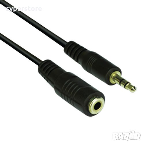 Кабел Аудио жак 3.5mm Мъжки към Аудио жак Женски 1.8м VCom SS001318 Cable 3.5mm-M/F, снимка 1