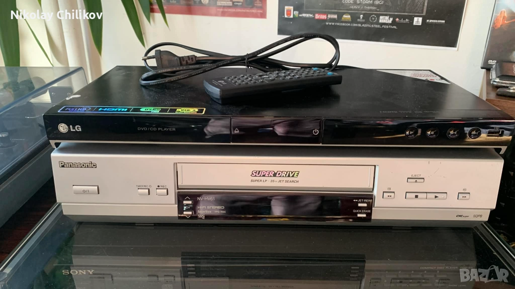 6 главо стерео видео Panasonic NV-HV61EG+DVD LG, снимка 1