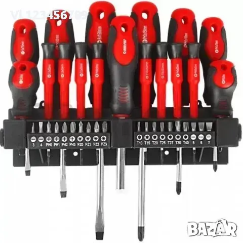 Отвертки и битове MAR-POL - 37 части, снимка 1