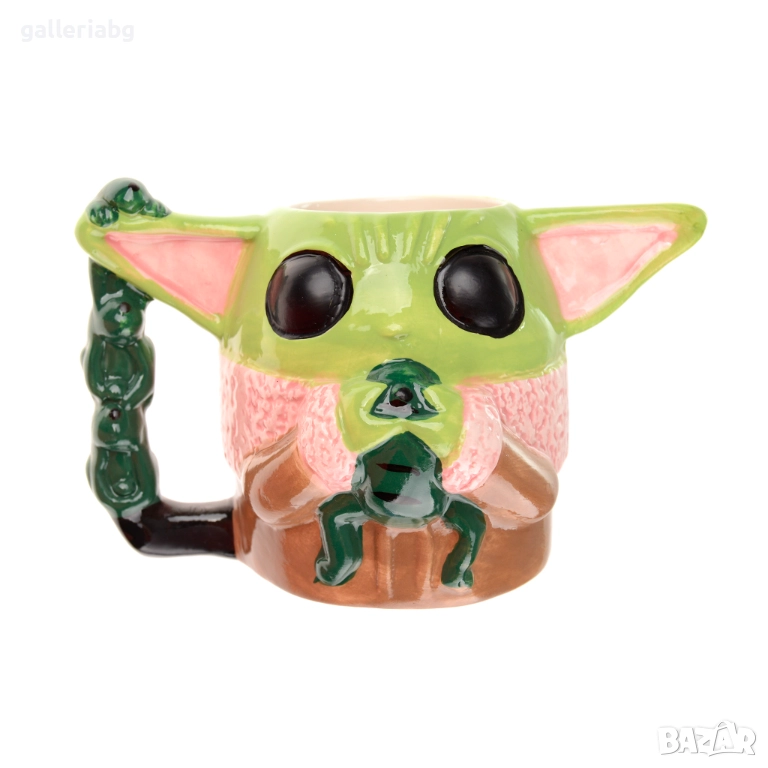 Керамична 3D чаша Baby Yoda / Grogu – 200 мл, сувенир за фенове на Star Wars, снимка 1