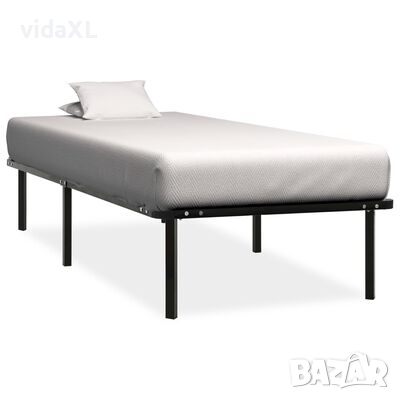 vidaXL Рамка за легло, черна, метал, 90x200 см(SKU:284678, снимка 1