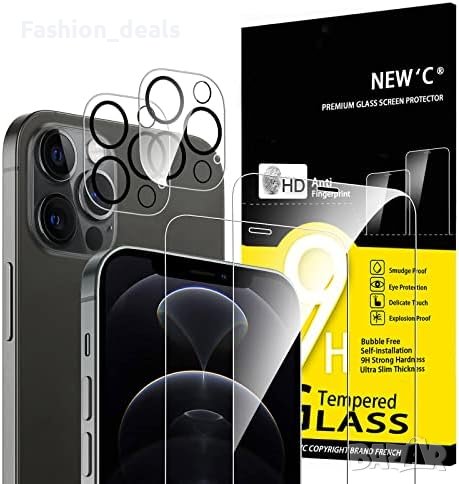 Нови 2 броя стъклен протектор за телефон iPhone 12 / 12 Pro Max+ 2 за обектива на камерата, снимка 1