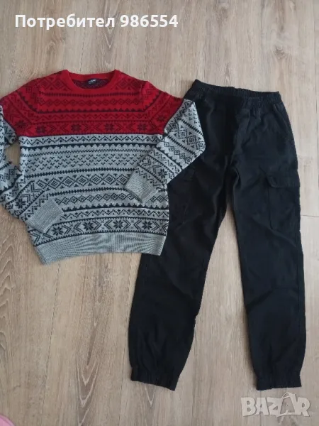 Сет за момче Lcwaikiki пуловер и дънки размер 146 см , снимка 1