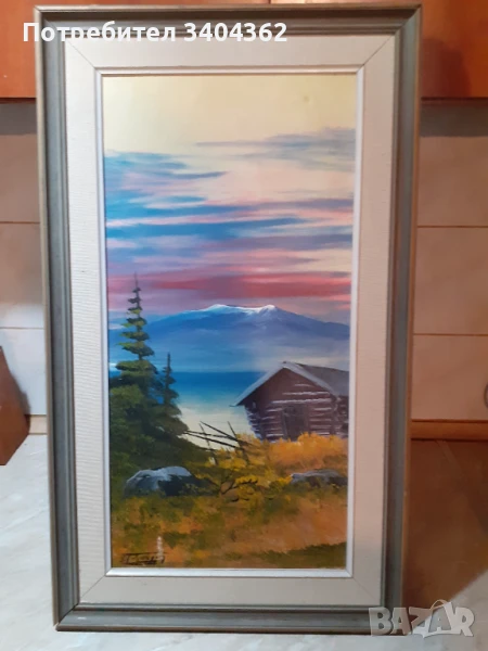 Авторска картина масло на платно с рамка - подпис, снимка 1