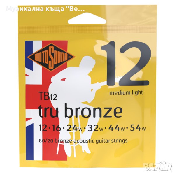 Струни за акустична китара TB12 Tru Bronze, снимка 1