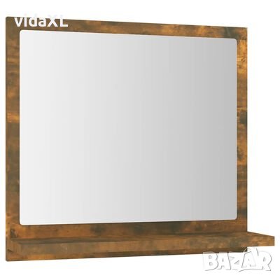 vidaXL Огледало за баня, опушен дъб, 40x10,5x37 см, инженерно дърво(SKU:815633, снимка 1