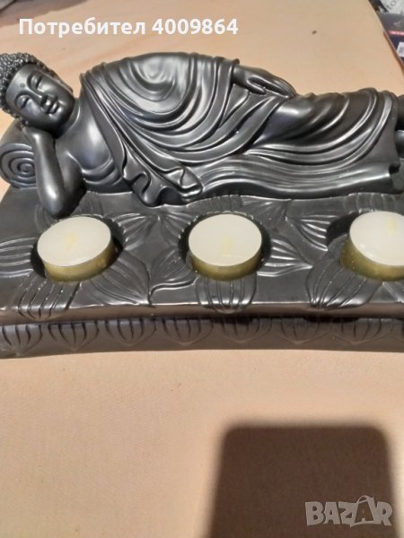 Свещник Спящия Буда, снимка 1