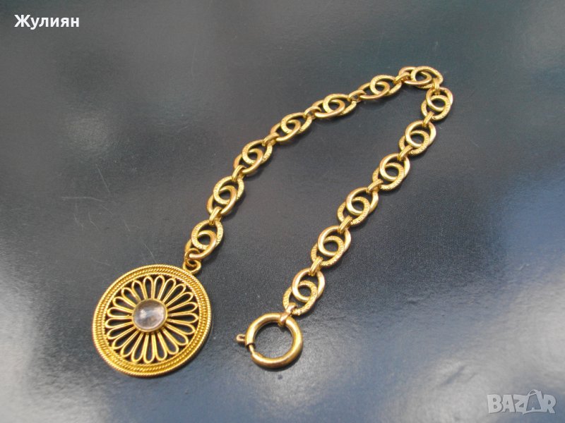 СТАР ПОЗЛАТЕН КЮСТЕК ЗА ДЖОБЕН ЧАСОВНИК, снимка 1