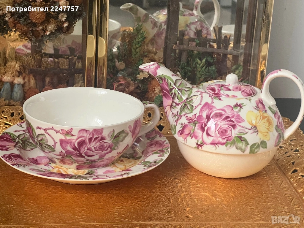 Чаша за чай с чайник, снимка 1