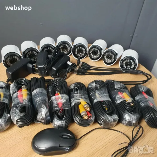 ПРОМО!! Система за видеонаблюдение от 8 камери KIT AHD 8CH 1,3MP, Рекордер, Водоустойчиви, снимка 1