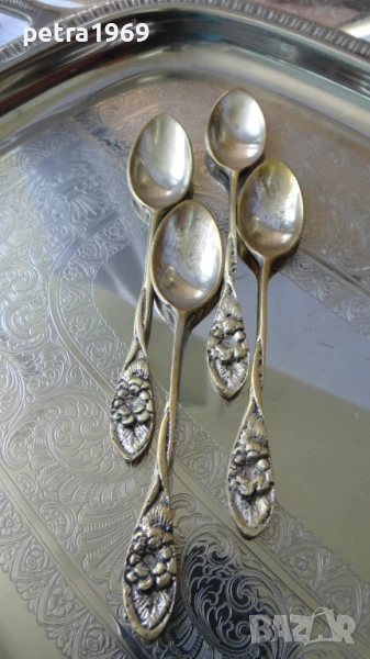 Стари колекционерски орнаментирани лъжички, 4 броя, снимка 1