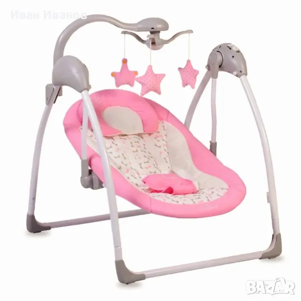 Бебешка електрическа люлка Cangaroo Jessie, розова, снимка 1