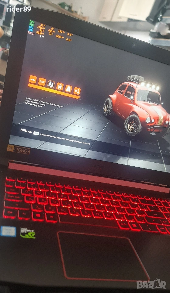 Acer nitro 5 / i7 8750h / gtx1050ti 4gb, снимка 1