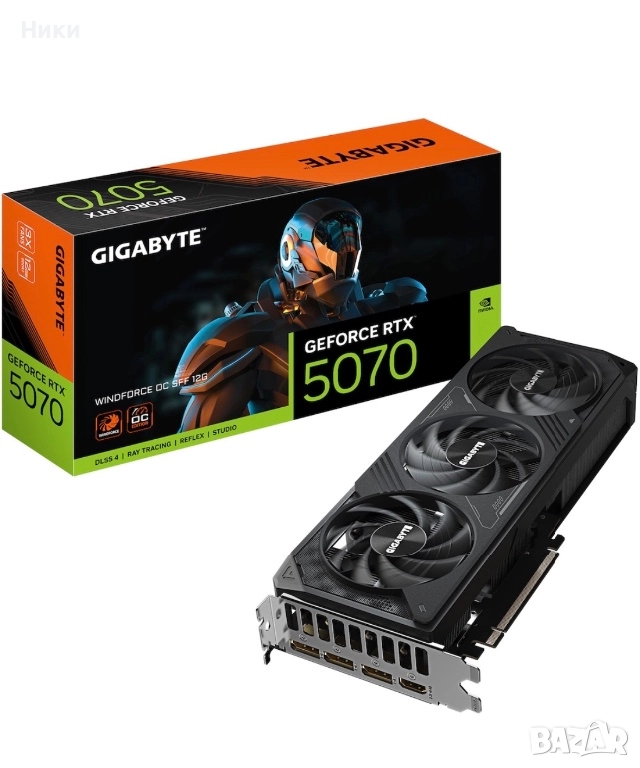 видео карта GIGABYTE GeForce RTX™ 5070 WINDFORCE OC SFF, снимка 1