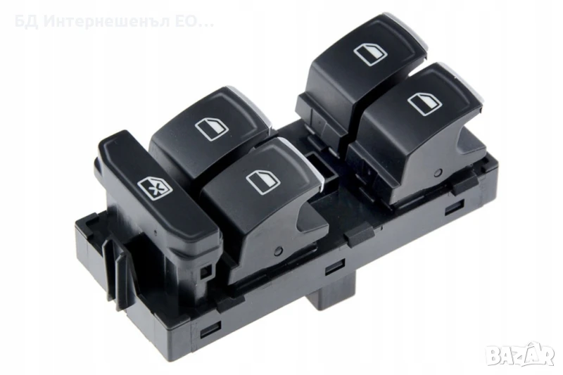 5G0959857  Бутон ключ за стъкла, Volkswagen, VW Passat B8, Golf 7, Polo 6, Хром, снимка 1