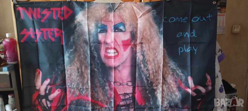 Twisted Sister-Come out and Play Flag-2  размера, снимка 1