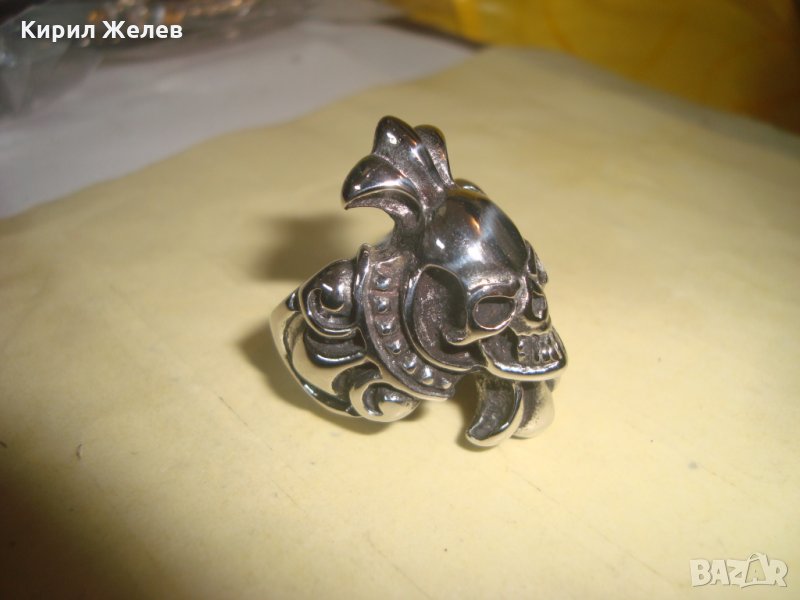 ПРЪСТЕН - МАСКА ХЕВИ МЕТЪЛ СТИЛ НЕРЪЖДАЕМА СТОМАНА НОВ 24991, снимка 1