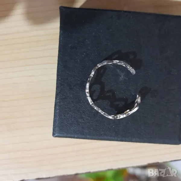 Сребърен регулируем пръстен сърчица, снимка 1